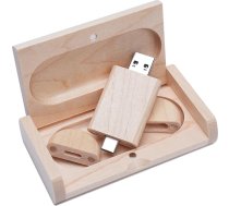 USB Stick 2.0-32GB OTG USB C Memory Stick 32GB 2-in-1 Type C Flash Drive Mini Maple Wooden Box Memory Stick ārējais pildspalvu disks MacBook Pro, Android mobilajam tālrunim, paliktnim, klēpjdatoram un datoram