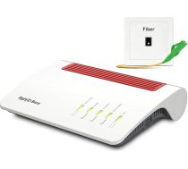 AVM Fritz!Box 5590 Fiber Edition International | Mesh Master | Wi-Fi 6 | 2400 Mbit/s (5 GHz) + 1200 Mbit/s (2,4 GHz) | 2,5 Gigabit LAN | 4 x Gigabit LAN | 2 x USB 3.0 | AON + GPON