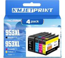 953XL tintes kasetnes, kas saderīgas ar HP 953XL 953 ar mikroshēmu, kas saderīgas ar HP OfficeJet Pro 8715 8710 8210 8218 8720 8725 8728 8730 8740 7730 7720 7740 (4 gab.)