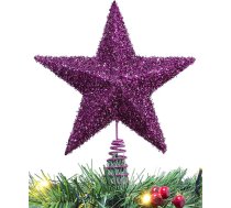 Christmas Concepts® 28 cm mirdzoša eglītes vainaga zvaigzne – grezns Ziemassvētku rotājums (violeta)
