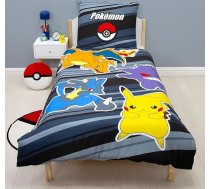 Pokémon gultas veļas komplekts, 2 daļas – sega 135 x 200 cm un spilvendrāna 80 x 80 cm ar rāvējslēdzēju – bērnu gultas veļa ar Pikachu mikrofibru – elpojoša un viegli kopjama, Oeko-Tex sertificēta
