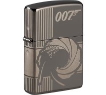 Zippo vējaizturīga šķiltava, James Bond 007 Bullet Hole, Black Ice, Laser 360°, pildāma, atkārtoti lietojama, vējaizturīga konstrukcija, dāvanu kaste, ražota ASV