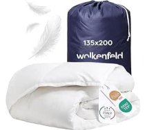 Wolkenfeld ziemas sega 135 x 200 cm, zosu dūnas un spalvas, 500 g/m², dūnu sega 135 x 200 cm, pret utīm, hipoalerģiska, mazgājama, segas ražotas ES, Oeko-Tex un Downpass sertificētas