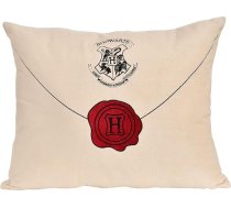 Elbenwald Harry Potter spilvens ar Hogwarts vēstules dizainu - 42 x 12 x 34 cm - ar Harija adresi uz muguras - vīriešiem, sievietēm, unisex - dāvanu ideja - dekoratīvs spilvens - balts, smilškrāsas