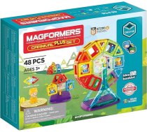 MAGFORMERS magnētiskie konstruktori Carnival Plus komplekts, 48 gab., 3–8 gadi, 8 x 34 x 24 cm, magnētiski, konstruktori, izglītojoša rotaļlieta, zinātniskā domāšana, universāla, plastmasa, 703016