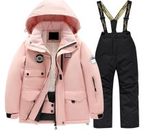 Bērnu slēpošanas tērps Fleece jaka Bikses ar kabatām Ziemas vēja aizsardzība Snovbords Ziemas silts sniega tērps Unisex