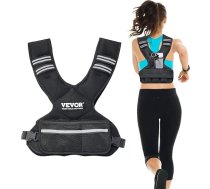 VEVOR regulējama svara veste 5–9,1 kg, ar 6 dzelzs smagumiem un atstarojošu lenti, ķermeņa svara veste treniņu komplekts vīriešiem un sievietēm, treniņu aprīkojums spēka treniņiem, skriešanai