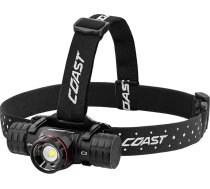 Coast XPH34R 2075 lūmenu uzlādējams divkāršās jaudas LED galvas lukturis ar magnētisku pamatni, melns