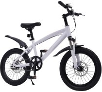 18 collu bērnu velosipēds, kalnu velosipēds, priekšējā un aizmugurējā bremze, piemērots bērniem ar augumu no 1,25 līdz 1,40 m, bērnu velosipēds, MTB kalnu velosipēds D, 18 collas