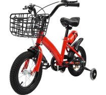 Bērnu velosipēds 12 collu bērnu velosipēds 2–5 gadus veciem bērniem ar stabilizatoriem, pedāļu velosipēds ar ūdens pudelēm un grozu, bērnu velosipēds meitenēm un zēniem, bērnu velosipēds ar regulējamu augstumu
