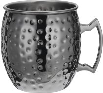 Vara krūzes, kalti kausi, piemēroti aukstiem dzērieniem, alus, vīns, bāri, ballītes dāvanas, nerūsējošā tērauda oderējums, dzēriena krūze – (18 unces, melna)