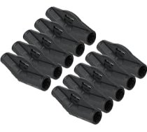 Telts stieņu savienotāji, 10 gab., plastmasa, telts remontam, 19x9,5 / 16x9,5 / 19x12,5 / 19x11 mm, melni Telts piederumi