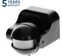 Kustības sensors 180st, vertikāla regulēšana, IP44, 1200W, melns