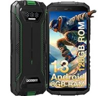 DOOGEE S41 Plus (2024) āra mobilais tālrunis 8 GB + 128 GB Octa Core Android 13 āra viedtālrunis 6300 mAh 13 MP + 8 MP 5,5 collas HD+ 5G WiFi āra mobilais tālrunis bez līguma 4G Dual SIM IP68/ IP69K/