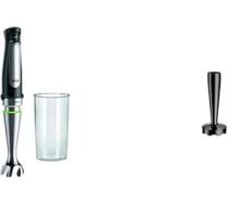 Braun MultiQuick 7 MQ 7000X rokas blenderis - biezenis ar noņemamu nerūsējošā tērauda maisīšanas pamatni, 1000 W, melns un brūns kartupeļu un dārzeņu maļamais piederums MQS 300 BK ar EasyClick Plus sistēmu -