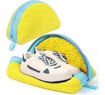 ecooe Pack of 2 apavu veļas maisiņi veļas mašīnu veļas mazgāšanas tīkls apaviem, veļas maisiņš ar 360 ° Chenille tīrīšanas pūka, veļas maisiņš piemērots apaviem, apaviem, audekla apaviem utt., dzeltens