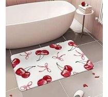 Kirschen Vannas istabas paklājs 50 x 80 cm, rozā, neslīdošs un mazgājams vannas paklājs, īpaši smalks mikrošķiedras absorbējošs vannas paklājs, piemērots vannai, vannas istabai, veļas mazgātavai