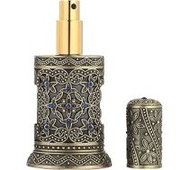 minkissy Vintage smaržu pudeles Retro tukšas uzpildāmās Fantasy Crystal Essential Oil Spray pudeles Antique kosmētikas smaržu konteiners smidzinātājs ceļošanai mājas dekoru 15 ml zils