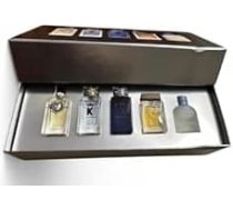 DOLCE & G Mini kolekcija vīriešiem - 5 gabaliņu mini smaržu dāvanu komplekts ceļojumu izmēra, Devotion, K Pour Homme Gabbana, The One EDP, Light Blue EDT aerosoli D & G