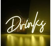 Looklight Dzērieni burti neona zīme Silti balta LED neona gaisma Vārds Gaismas gaismas zīme Neona zīme Dekoratīvie sienas lukturi veikala restorāna ēdamistabas bāra bāra bāra puses dekorēšanai