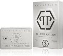 Philipp Plein No Limits Platinum Eau de Parfum 50ml - vīriešu smaržas - Aromātiskas smaržas - Aromātiskas notis - Platīna krāsas stikla pudelīte kredītkartes formā