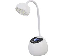 Brrnoo Gooseneck nagu lampa, uzlādējama, infrasarkanais sensors, LCD ekrāns, LED nagu žāvētājs ar 12 gaismas mikroshēmām lietošanai mājās (balta)