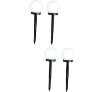 Operitacx 4 Stck. LED Solar Gartenlampe Runde Weiße Solarlichtkugel für Außenbereich Energieeffizient Installieren für Garten und Rasenbeleleuchtung