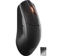 SteelSeries Rival 3 Wireless Gen 2 Gaming Mouse - 2,4 GHz un Bluetooth - 18 000 DPI TrueMove Air optiskais sensors - 60 miljoni garantētu klikšķu - īpaši viegla - PTFE slīdošās kājas - melna