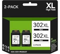302 melnas krāsas tintes kasetnes 302 XL noma HP 302 melnas krāsas kasetnes HP OfficeJet 5230 3831 5220 3833 3830 5232 DeskJet 3630 3630 3636 3639 Envy 4520 4527 4522 5 4524 (2 iepakojumi)