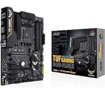 ASUS TUF TUF Gaming B450-PLUS II AMD AM4 (Ryzen 5000, Ryzen ATX Gaming pamatplate (DDR4 4400 (O.C.), HDMI 2.0b, USB 3.2 Gen 2 Type-C, BIOS Flashback, 256 MB BIOS Flash ROM, AI trokšņu slāpēšanas mikrofons