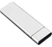Cietvielu ārējais cietais disks SSD 1TB Dāvanu OTG C tipa adapteris PC klēpjdatoram (pelēks)
