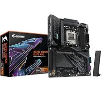 GIGABYTE X870E AORUS Elite X3D pamatplate - AMD Ryzen 9000 Prozessoren, 16+2+2-fāžu Digital-VRM, līdz 9000 Hz DDR5 (OC), 2 x PCIe 5.0 + 2 x PCIe 4.0, Wi-Fi 7, 5 GbE LAN, USB 4