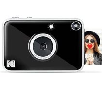 Kodak Printomatic+ tūlītēja digitālā kamera 10 MP ar RGB LED, drukā pilnkrāsainas fotogrāfijas uz cinka 2 x 3 collu papīra - melna