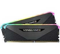Corsair Vengeance RGB RT 16GB (2 x 8GB) DDR4 3200MHz C16 atmiņa (dinamiskais RGB apgaismojums, optimizēta AMD 300/400/500 sērijai, Intel 300/400/500 sērijai) melna