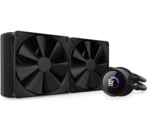 NZXT Kraken 280 - RL-KN280-B1-280 mm AIO CPU ūdens dzesēšana - 1,54 collu LCD displejs 240 x 240 - 2 x 140 mm PWM ventilatori - Izvadu kabelis ērtai uzstādīšanai - melns
