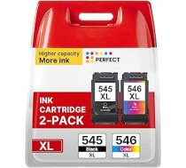 PG545XL CL546XL daudzpakas 545XL 545XL 546XL PG545 CL546 kasetnes Canon Pixma TS3350 TS3150 TS3151 MX495 TS3450 TR4550 MG2550s MG2555s MG2950 (melnas un krāsainas, 2 iepakojumi)