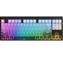 ZIYOU LANG M87V2 trīs režīmu spēļu tastatūra - bezvadu, Bluetooth, vadu, RGB aizmugurējais apgaismojums, mīksti silikona klusie slēdži, sānu izgaismotas taustiņu pogas, 4000 mAh akumulators, 87 taustiņu kompakts izkārtojums