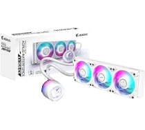 GIGABYTE Aorus Waterforce X II 360 Ice AIO CPU dzesētājs - 3 x 120 mm ARGB ventilators, pilnkrāsains LCD displejs, Daisy Chain, saderīgs ar Intel LGA 1851 un AMD AM5