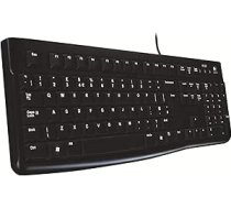 Logitech K120 Business vadu tastatūra Windows un Linux operētājsistēmām, USB ports, Silent Touch, izturīga, aizsargāta pret šļakatām, tastatūras statīvs, franču AZERTY izkārtojums