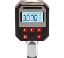 Digitālais griezes momenta atslēgas adapteris, 1/2" piedziņas augstas precizitātes LED displejs ar maksimuma/trajektoru režīmu un skaņas signālu profesionālai un DIY lietošanai (melns)