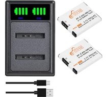 Pickle Power 2 NB-11L NB-11LH akumulatora un dubultā USB lādētāja komplekts priekš Canon IXUS 125 HS,165,175,185,240 HS,245 HS,285 HS,PowerShot A2300,A2400 is,A2500,A3400 is,A400 PowerShot SX410 is, SX420 is