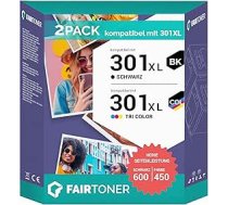 301XL daudzpaku melnā un krāsainā daudzkrāsu kasetne - saderīga ar HP 301/301XL - der Envy 4500 5530 5534 4504 DeskJet 2540 1510 2544 2549 OfficeJet 4630 4632 2620 26220 2622