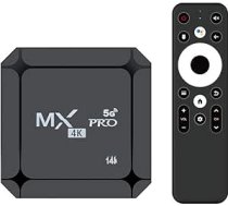 MXQ Pro 5G 4K Android TV 14.0 Box Android Smart Box H.265 HD 3D Dual Band 2.4G/5G WiFi Quad Core mājas multivides atskaņotājs