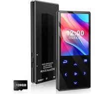 Gueray 128GB Bluetooth MP3 atskaņotājs Pārnēsājams MP3 atskaņotājs Digitālais mūzikas atskaņotājs ar HiFi skaņu Iebūvēts FM radio skaļrunis Atbalsta balss ierakstītāju TF karte