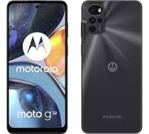 Motorola Moto G22 Dual SIM 64GB ROM + 4GB RAM (GSM, tikai bez CDMA) Rūpnieciski atbloķēts 4G/LTE viedtālrunis (Cosmic Black) - Starptautiskā versija