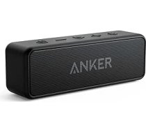 Anker SoundCore 2 Bluetooth skaļrunis, milzīgi basi ar diviem basa skaļruņiem, 24 h akumulators, uzlabota IPX7 aizsardzība pret ūdeni, bezvadu skaļrunis (atjaunots)
