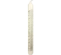 Adventes kalendāra sveces zvaigznes baltas ar zelta apdruku Aptuveni (diametrs x augstums) 22 x 250 mm