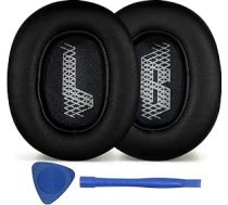Rezerves ausu spilventiņi JBL E65 (E65BT E65BTNC)/Live 650 (650NC 650BTNC)/Live 660 (660NC 660BTNC)/Duet NC austiņām austiņām ar austiņām pāri ausīm Mīkstas ādas ausu spilventiņi trokšņu izolējošas putas Melns