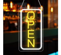 Atvērt neona zīme, LED Open Sign 18,8 x 38 cm neona zīme Atvērt neona zīme Atvērt neona gaisma Neona zīme Gaismas bāra gaisma, ko darbina USB gaismas zīme bāra klubs veikals restorāns kafejnīca
