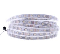 RGBWW DC12V SK6812 (Līdzīgi kā WS2812B) 5m 60LEDs/Pikseļi/m 300LEDs Individuāli adresējamas Elastīga 4 krāsas 1 LED Dream Color LED Strip nav ūdensizturīga IP67 (12V 5M SK6812 RGBWWW, balta PCB Ip67)
